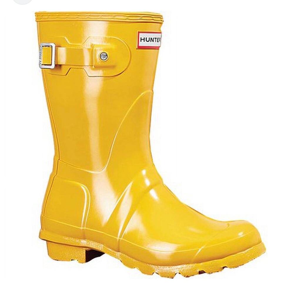 Hunter Original Short Gloss Yellow Rain Boots | Womenβs US 7